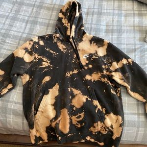 bleached black nike hoodie